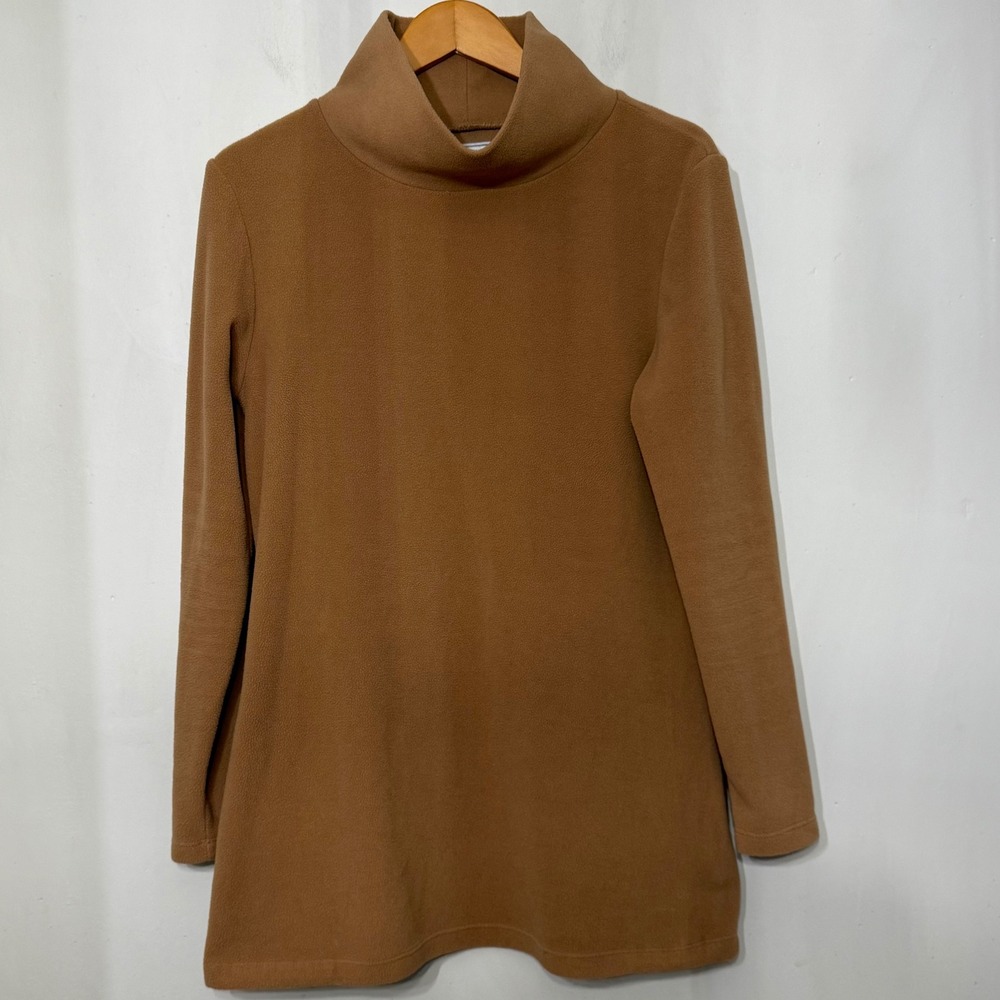 Dudley Stephens Park Slope Vello Fleece Turtleneck Camel Brown Woman's Large